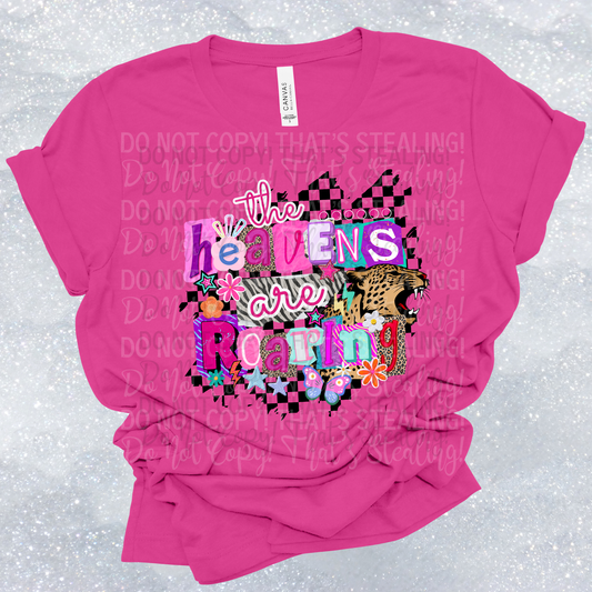 The Heavens are Roaring Checkered DTF Tshirt