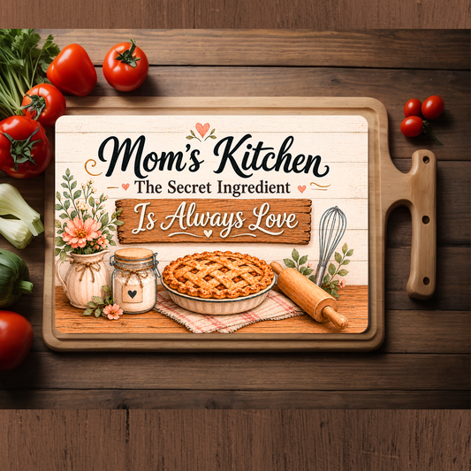 Mom's Kitchen Glass Cutting Board