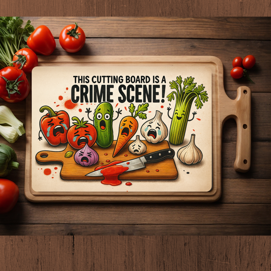 Crime Scene Glass Cutting Board