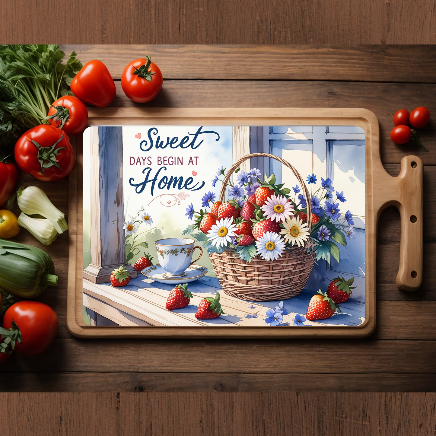 Sweet Days Glass Cutting Board