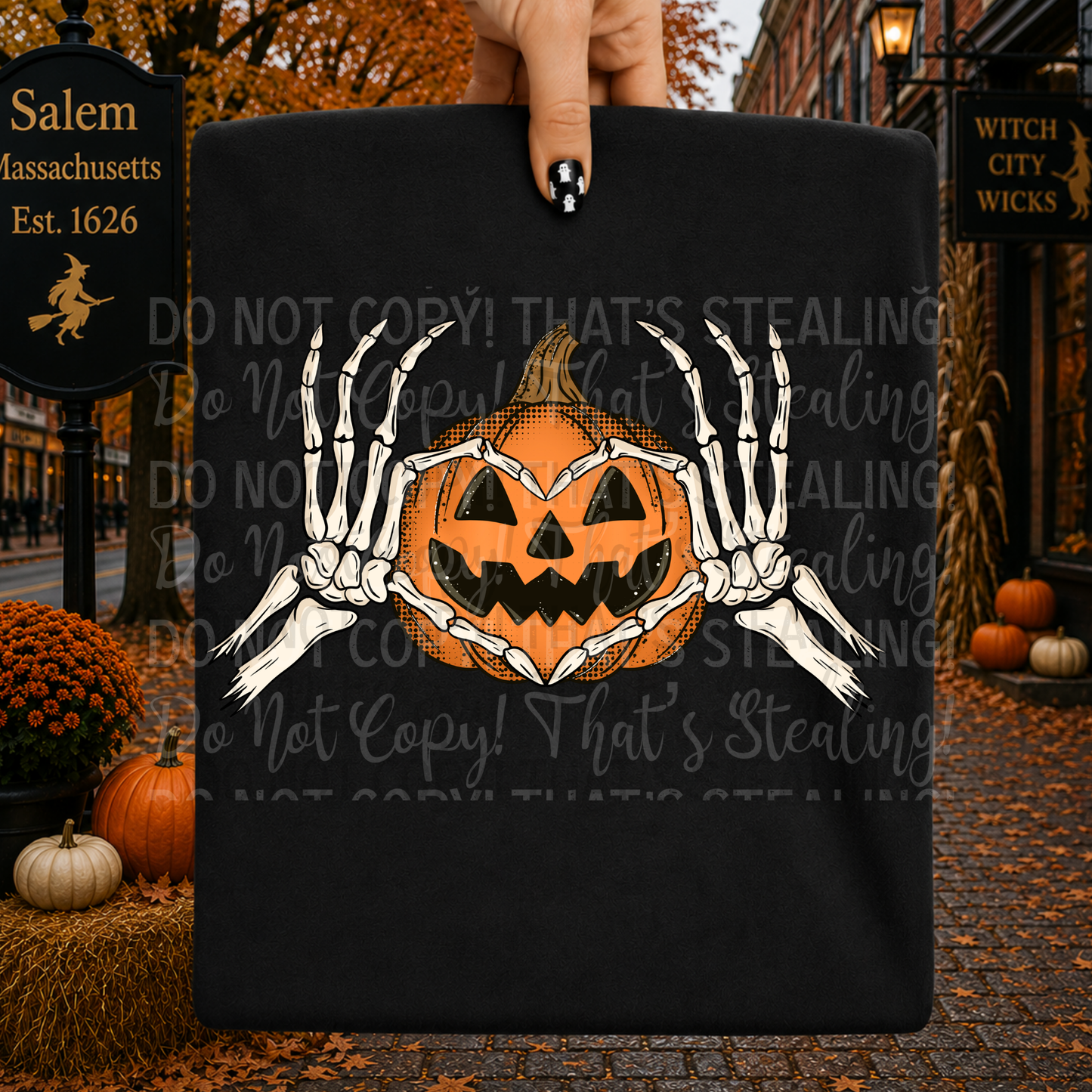 Heart Hand Pumpkin DTF Tshirt