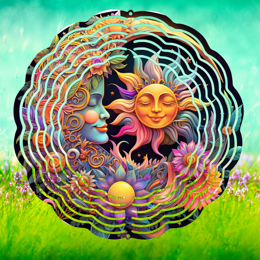 Sun and Moon Wind Spinner