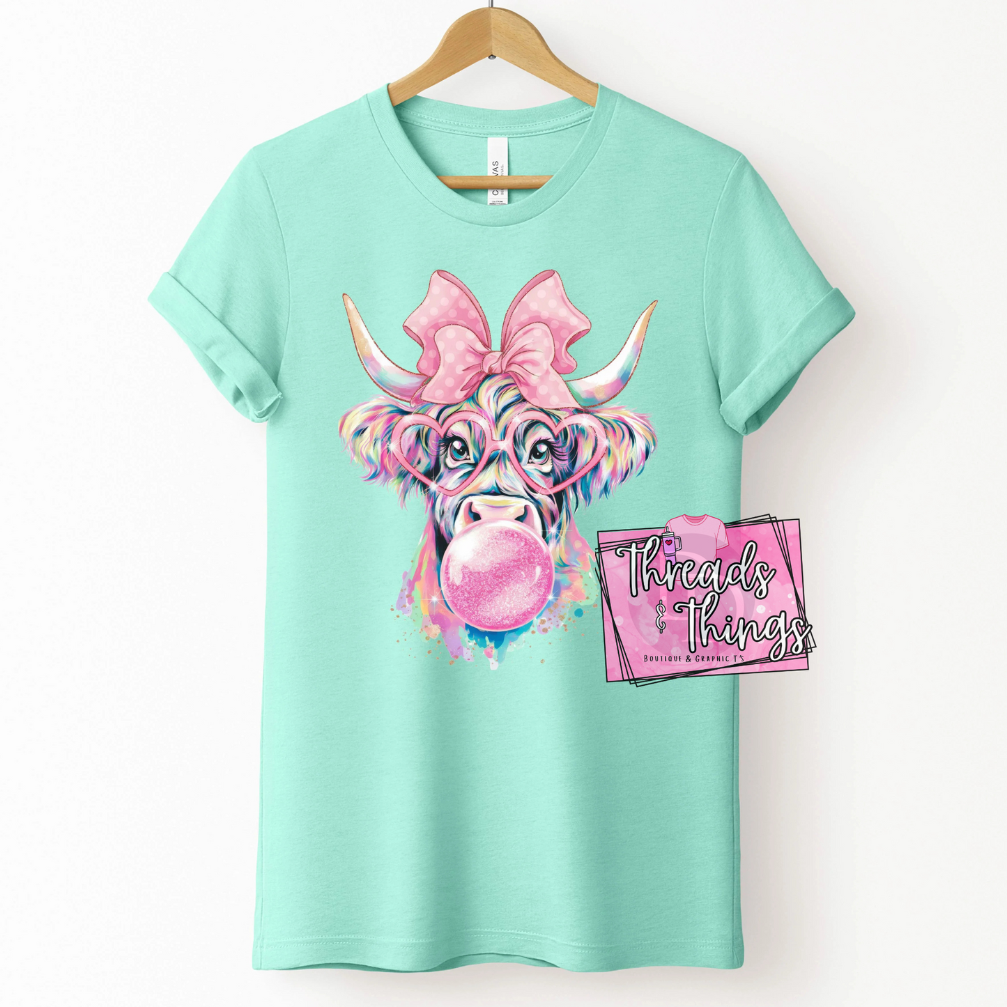 OVERSIZED Colorful Bubblegum Heifer T-Shirt