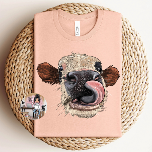 Cow Kisses DTF T-Shirt