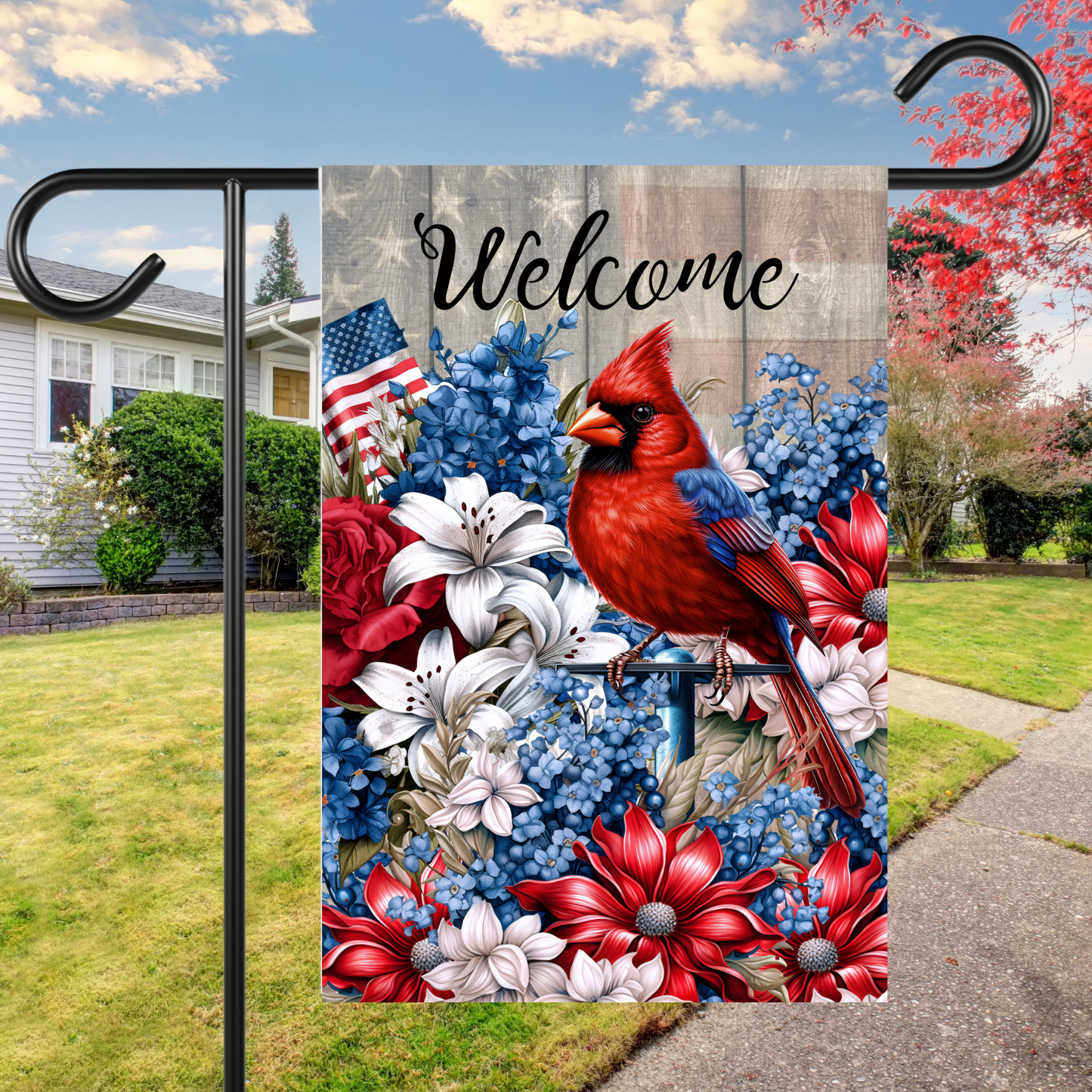 Cardinal Garden Flag