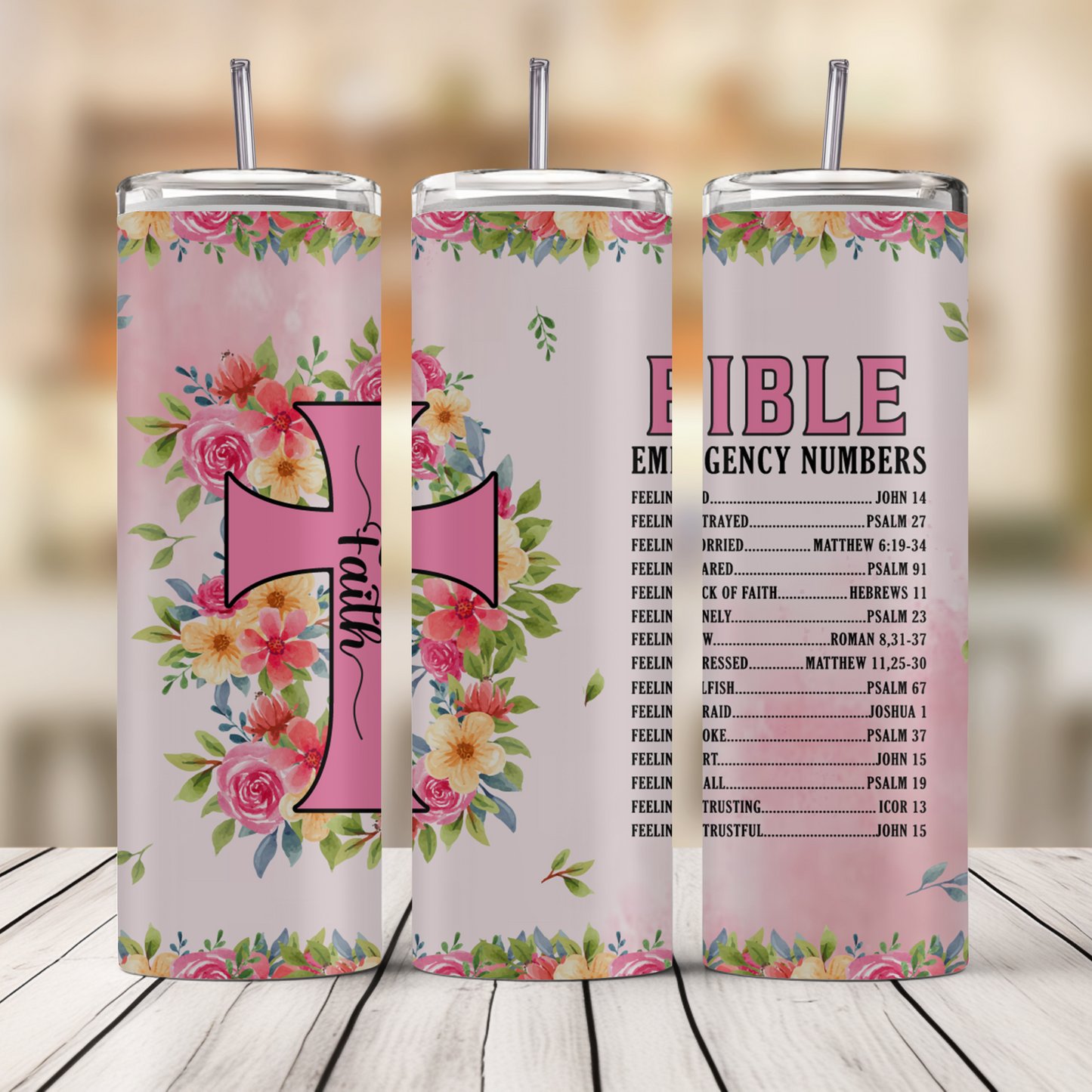 Emergency Numbers 20oz Skinny Tumbler