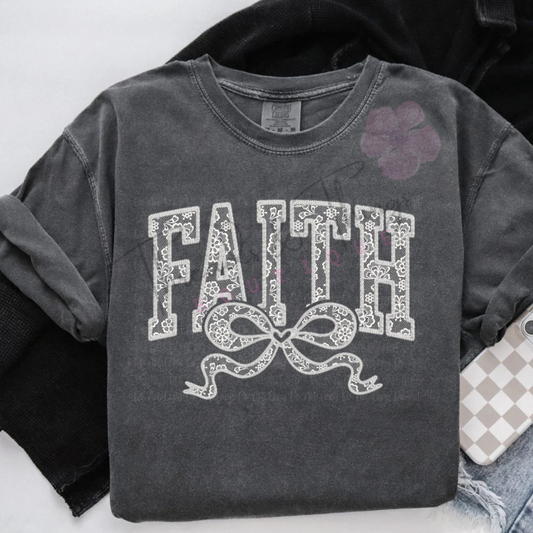 Faith Lace Bow Tee