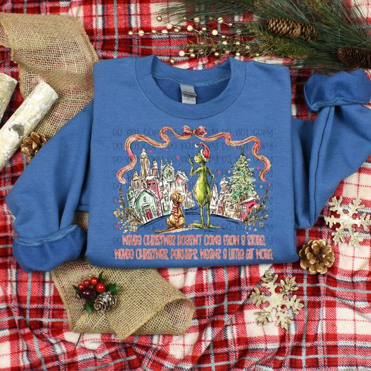 Christmas Doesn't Come From a Store DTF Crewneck Sweatshirt