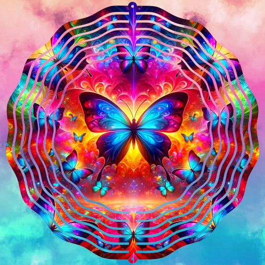 Colorful Butterfly Windspinner