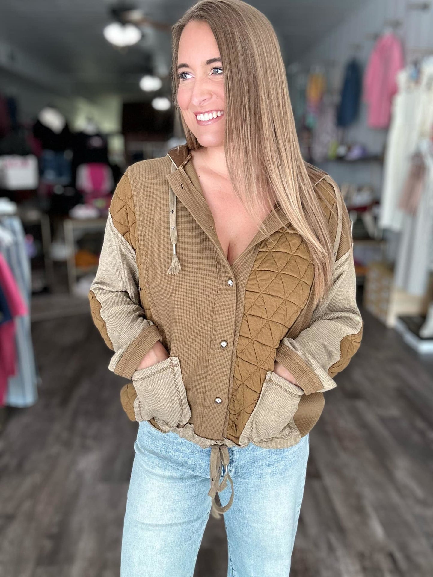 RTS: The Carrie Quilt and Waffle Hoodie-